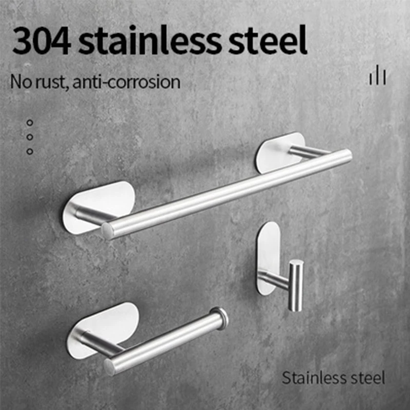 Stainless Steel bathroom Towel bar, Clothes Hook, Paper Towel Rack, Punch-Free Nordic Style Black Bathroom Set
Stainless Steel bathroom Towel bar, Clothes Hook, Paper Towel Rack, Punch-Free Nordic Style Black Bathroom Set
