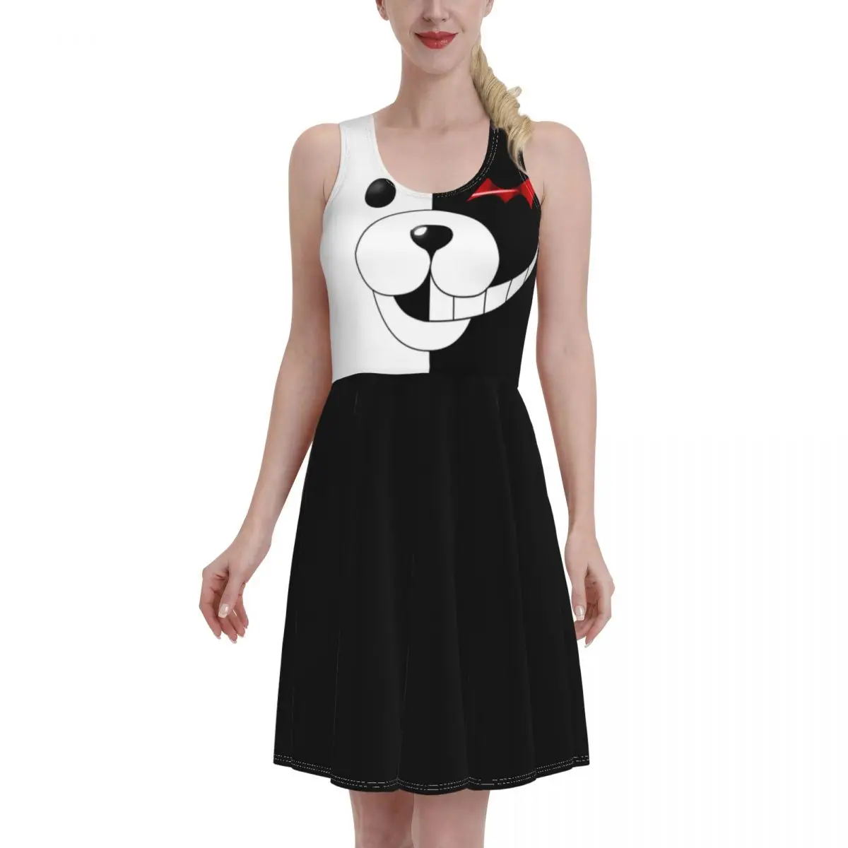 Женские летние платья MonoKuma Bearone 2021, сексуальные с круглым вырезом Пляжное платье с аниме комиксным принтом, сарафан без рукавов, Халат
Женские летние платья MonoKuma Bearone 2021, сексуальные с круглым вырезом Пляжное платье с аниме комиксным принтом, сарафан без рукавов, Халат