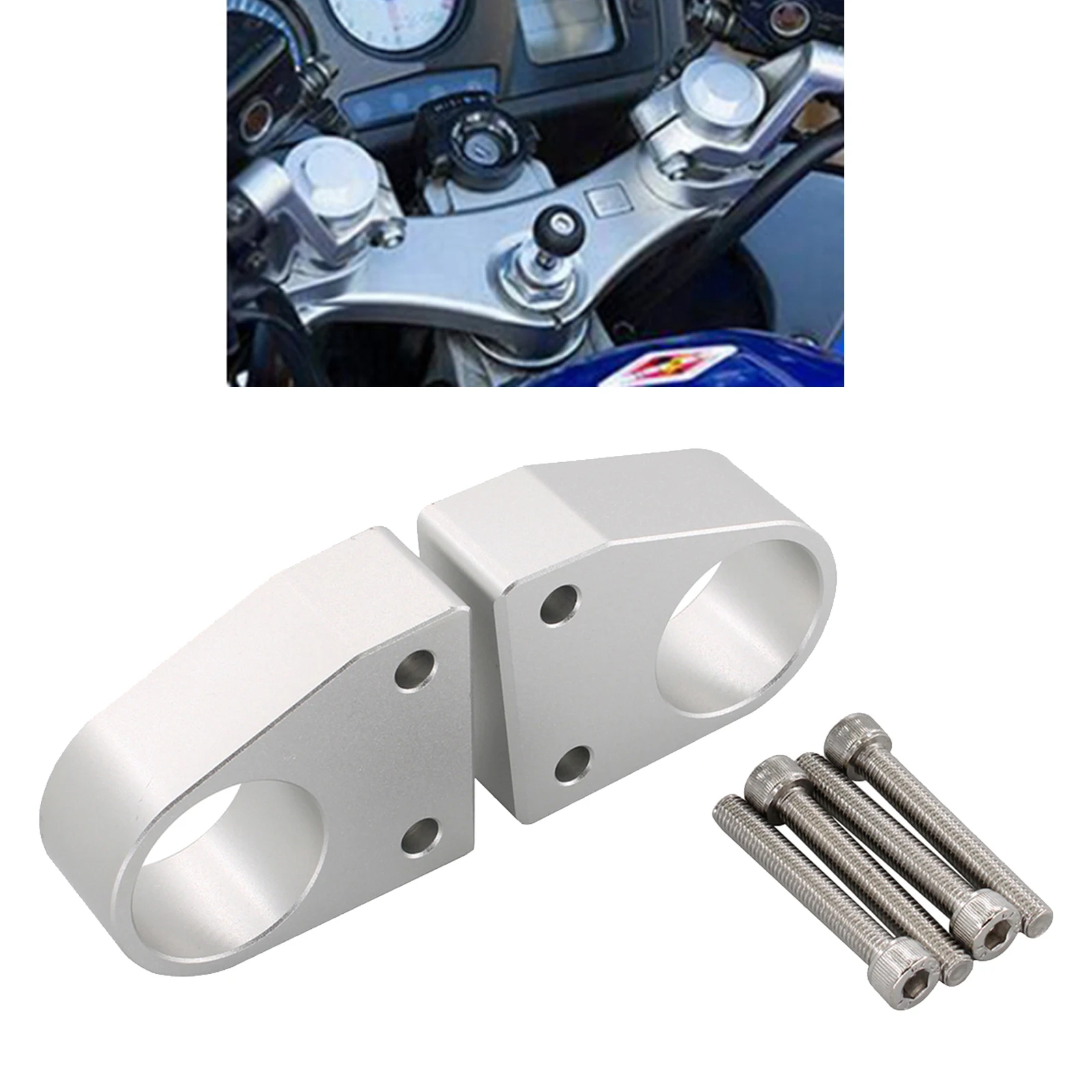 CNC Machined Motorcycle Handlebar risers Clamp Mount Height Up Modified Adapters for HONDA VFR800 2018 ADV
CNC Machined Motorcycle Handlebar risers Clamp Mount Height Up Modified Adapters for HONDA VFR800 2018 ADV