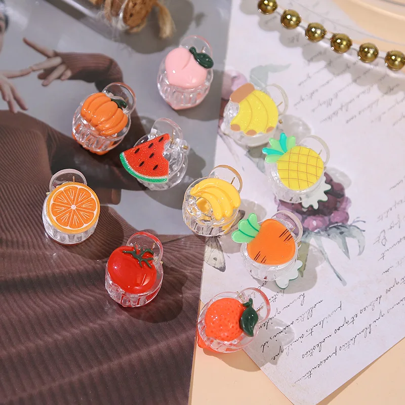 2PCS/Set Cute Vegetables Fruits Hair Claw Mini Barrettes Transparent Hair Clips For Children Kids Kawaii Hairpins Kids Gifts
2PCS/Set Cute Vegetables Fruits Hair Claw Mini Barrettes Transparent Hair Clips For Children Kids Kawaii Hairpins Kids Gifts
