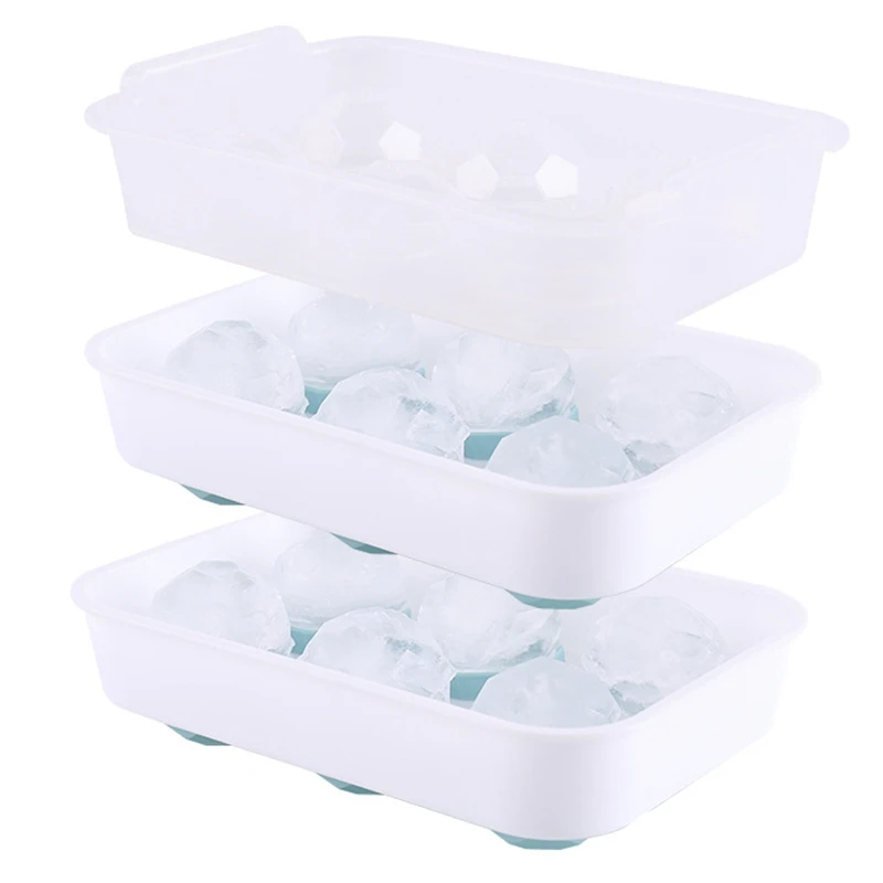 Silicone Ice Square Trays Set of 2 with Cover, Food Grade Creative Whiskey Ice Ball Mould, 6-Grid Spherical Ice Lattice 
Silicone Ice Square Trays Set of 2 with Cover, Food Grade Creative Whiskey Ice Ball Mould, 6-Grid Spherical Ice Lattice