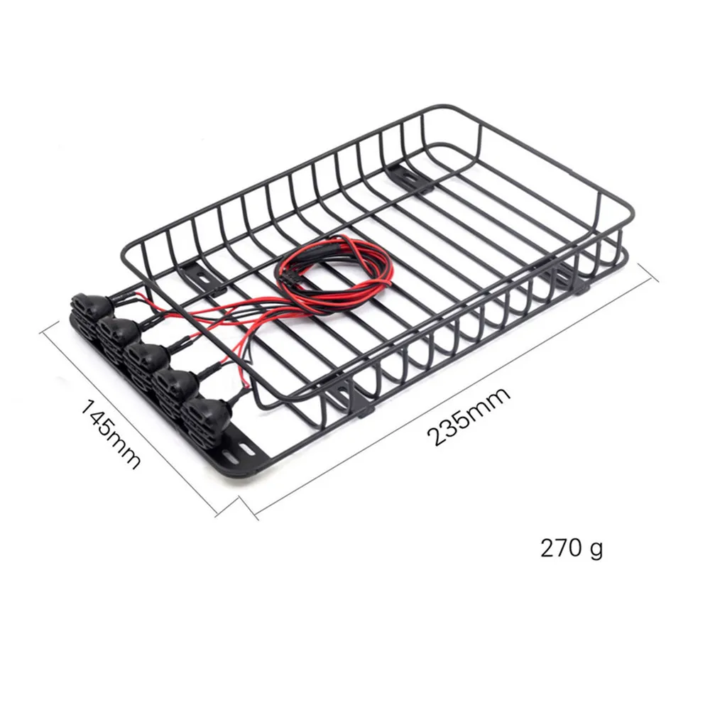 Metal Luggage Carrier Roof Rack with Light for 1/10 SCX10 TRX4 D90 TF2 CC01 RC Crawler Car Modification Parts
Metal Luggage Carrier Roof Rack with Light for 1/10 SCX10 TRX4 D90 TF2 CC01 RC Crawler Car Modification Parts