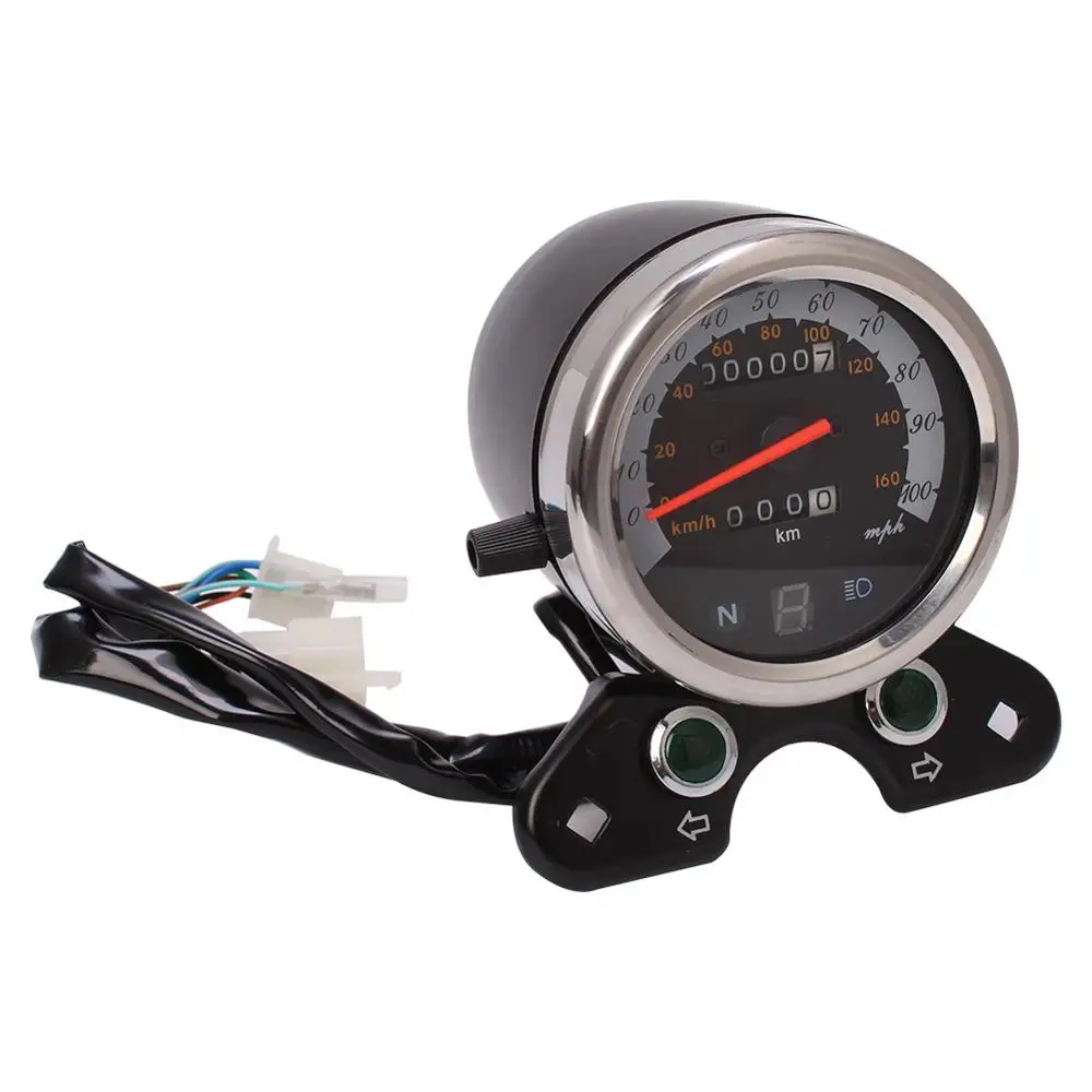 Black Motorcycle Electronics Speedometer Universal Cafe Racer LED Odometer Motorcycle Gear Indicator Tachometer
Black Motorcycle Electronics Speedometer Universal Cafe Racer LED Odometer Motorcycle Gear Indicator Tachometer