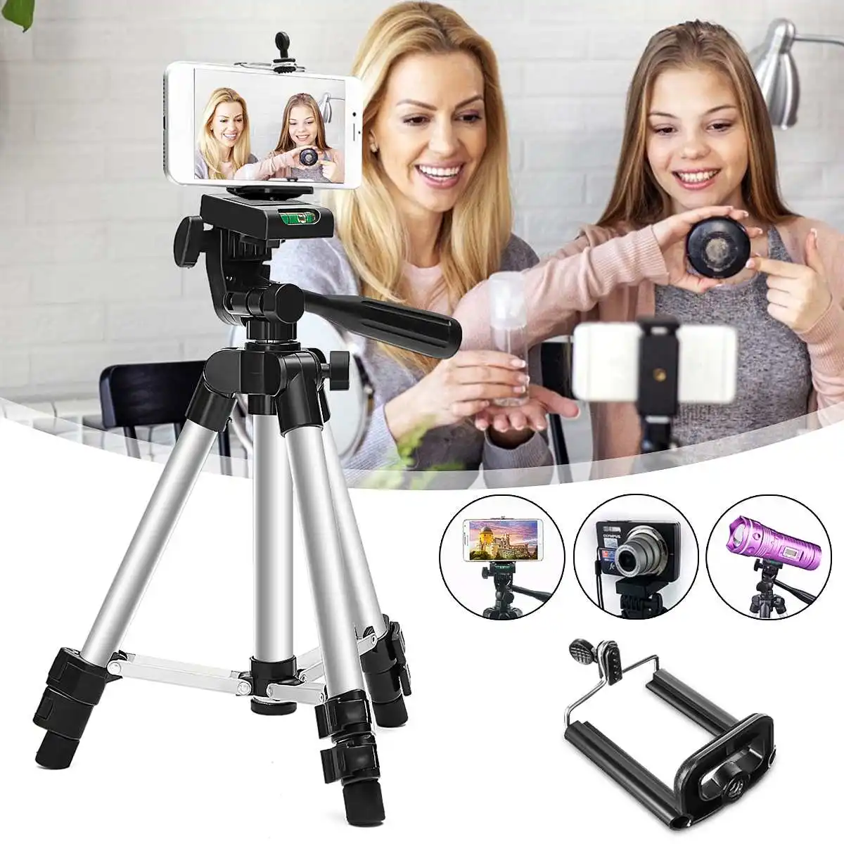 Professional Portable Tripod Stand Camera Tripode Phone Stand Clip Holders Universal Tripod For iPhone XS X for Samsung
Professional Portable Tripod Stand Camera Tripode Phone Stand Clip Holders Universal Tripod For iPhone XS X for Samsung