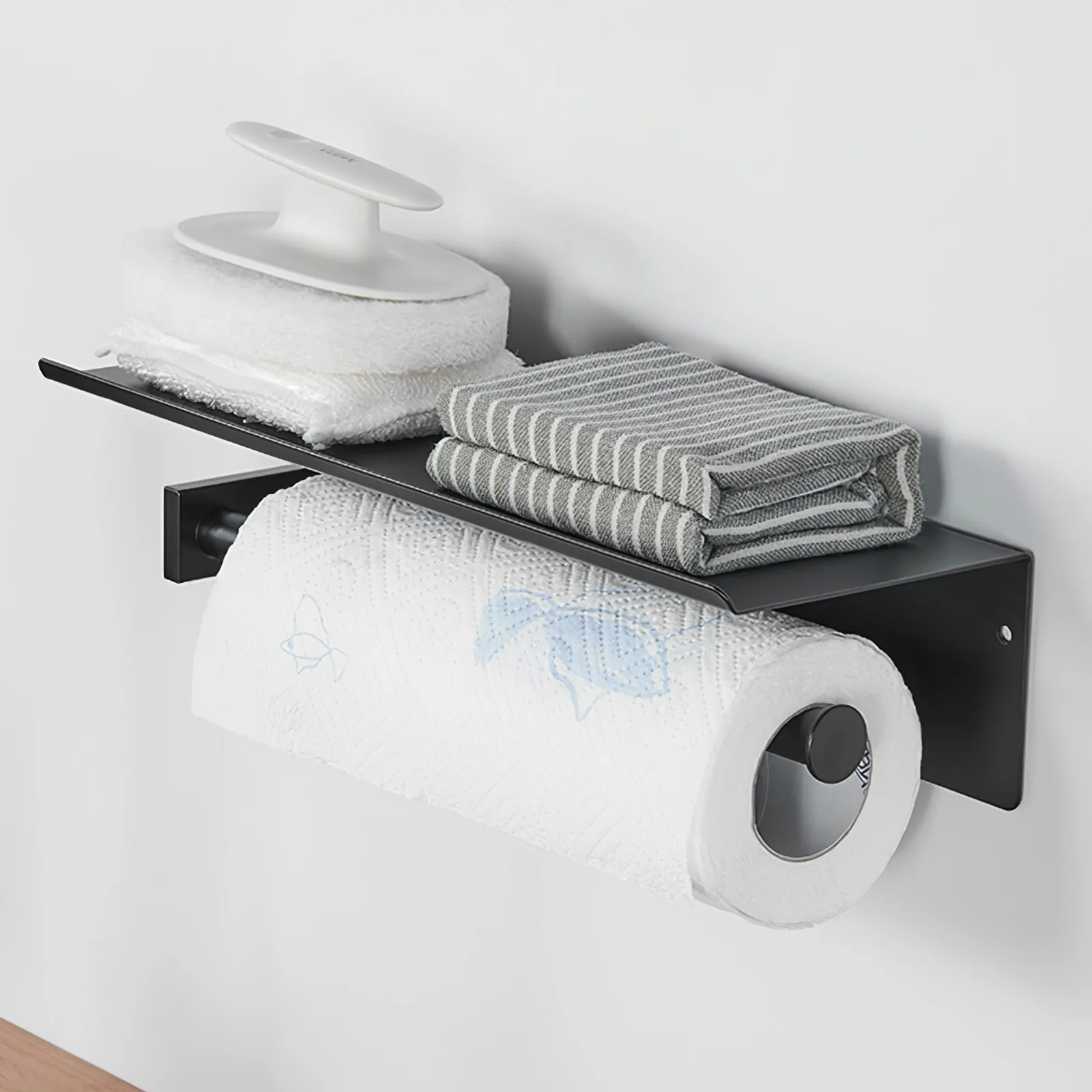 Wall-mounted Roll Tissue Shelf Creative Multi-purpose Paper Towel Rack Paint Spice Stand Holder Rack for Kitchen Bathroom
Wall-mounted Roll Tissue Shelf Creative Multi-purpose Paper Towel Rack Paint Spice Stand Holder Rack for Kitchen Bathroom
