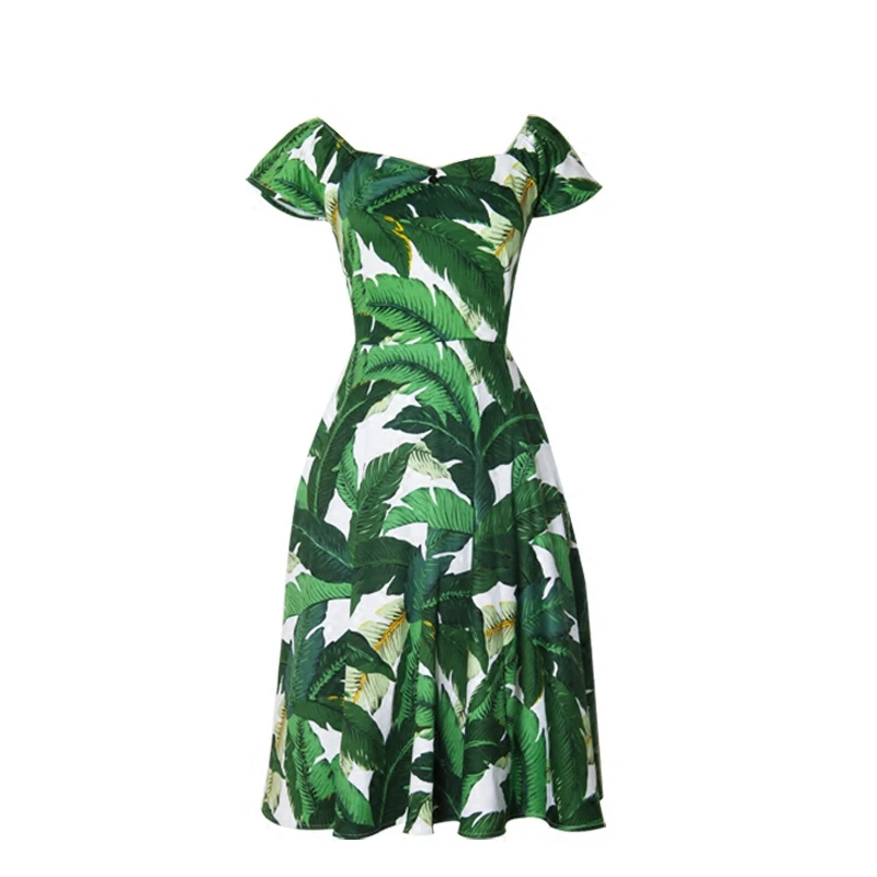 Customize Women Summer Plus Size 3XS-10XL Retro Printing Dress Lady's Casual Vintage Green Leaf Printed A Line Dresses
Customize Women Summer Plus Size 3XS-10XL Retro Printing Dress Lady's Casual Vintage Green Leaf Printed A Line Dresses