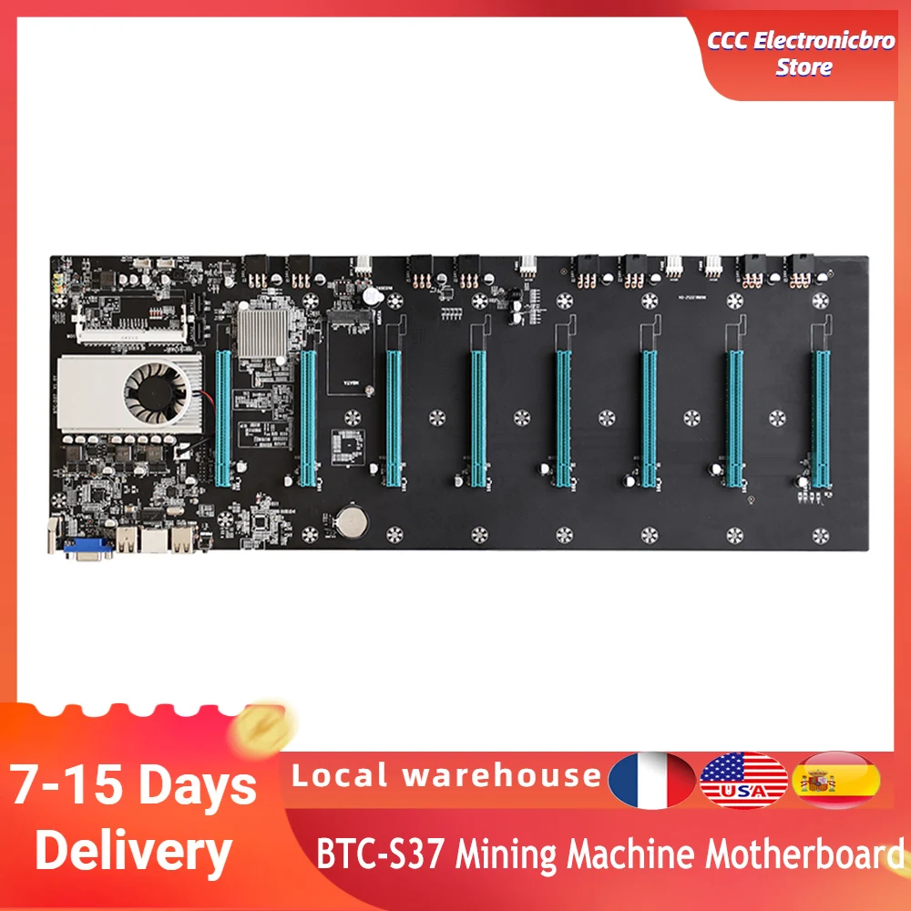 BTC-S37 врубовая машина материнская плата 8 PCIE 16X Графика карты SODIMM DDR3 SATA3.0 Поддержка VGA + HDMI-Совместимость 
BTC-S37 врубовая машина материнская плата 8 PCIE 16X Графика карты SODIMM DDR3 SATA3.0 Поддержка VGA + HDMI-Совместимость