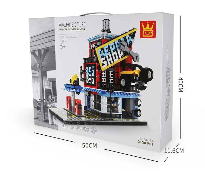 Wange 6314 ideas series the Auto repair shop Model Building Blocks set Classic Architecture Toys for children gifts
Wange 6314 ideas series the Auto repair shop Model Building Blocks set Classic Architecture Toys for children gifts