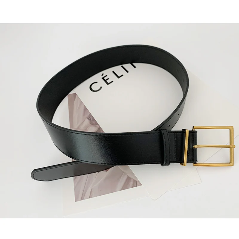 Women's Fashion Black Wide Belt Square Pin Buckle Imitation leather Waist Strap Decorative Coat Dress Simple Dress Waistband
Women's Fashion Black Wide Belt Square Pin Buckle Imitation leather Waist Strap Decorative Coat Dress Simple Dress Waistband