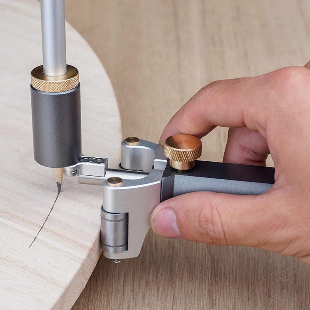 Drawing Adjustable Precision With Scale Dual Purpose Woodworking Tool Home Arc Scriber DIY Carpenter Wheel Marking Gauge Sliding 
Drawing Adjustable Precision With Scale Dual Purpose Woodworking Tool Home Arc Scriber DIY Carpenter Wheel Marking Gauge Sliding