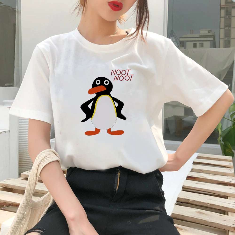 Noot Noot Stylish Happy Young T-Shirts Women T Shirts Elegant 90S Aesthetic Clothes Short Sleeve Spain Family Look Ropa Mujer
Noot Noot Stylish Happy Young T-Shirts Women T Shirts Elegant 90S Aesthetic Clothes Short Sleeve Spain Family Look Ropa Mujer