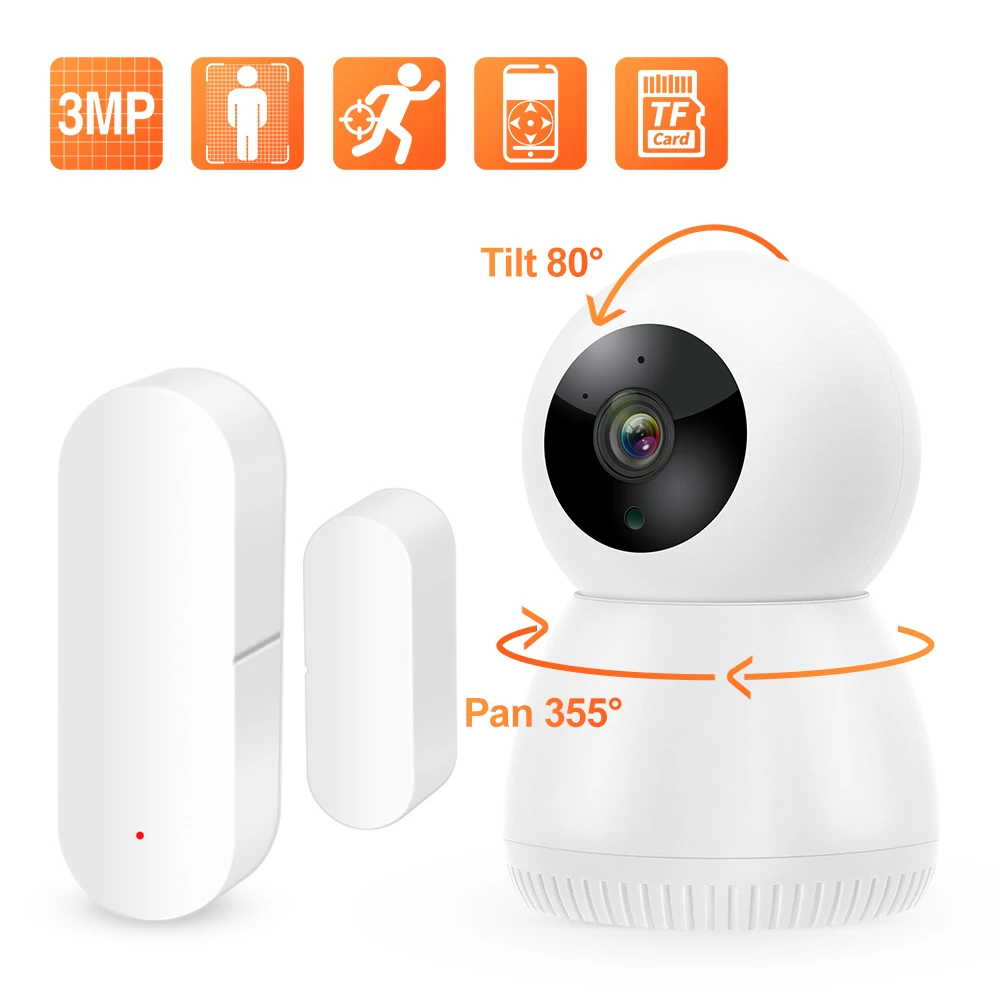 Techage HD 3MP Домашняя радионяня 1926px Автоматическое отслеживание Wi-Fi IP-камера Wi-Fi дверной датчик Домашняя безопасность Умный оконный детектор
Techage HD 3MP Домашняя радионяня 1926px Автоматическое отслеживание Wi-Fi IP-камера Wi-Fi дверной датчик Домашняя безопасность Умный оконный детектор