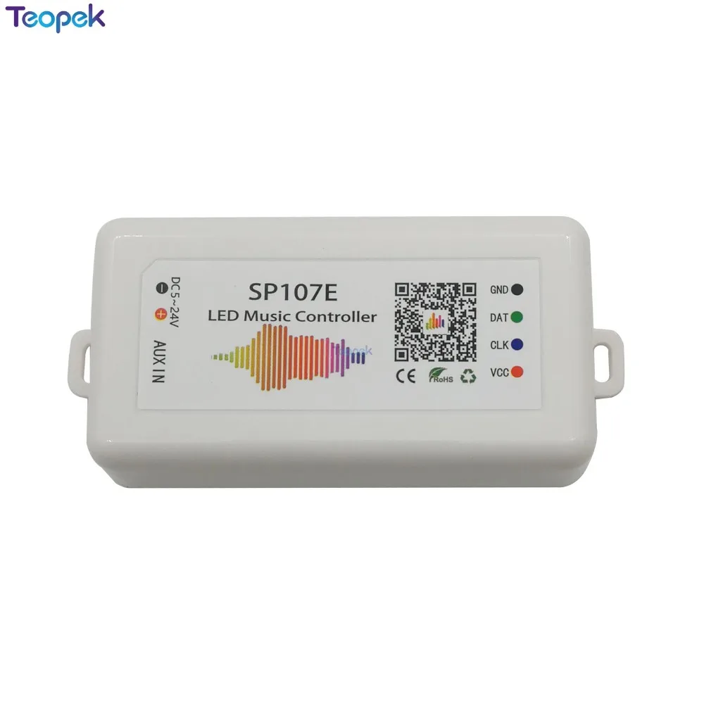 SP107E SPI светодиодный музыкальный контроллер Bluetooth для WS2812B WS2811 SK6812 UCS1903 LPD6803 WS2801