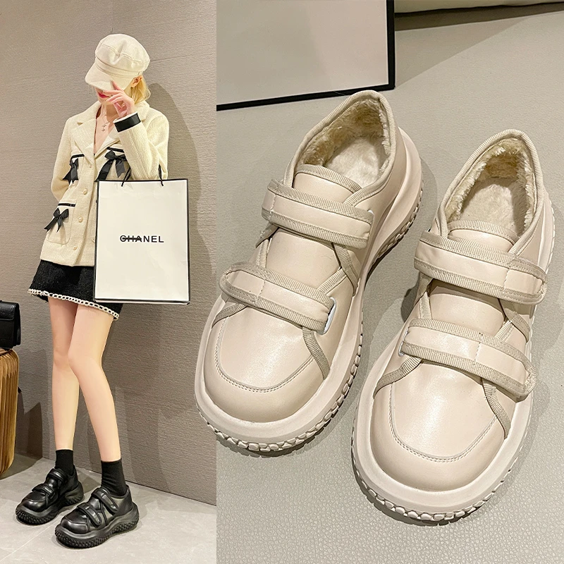 Женские ботинки с большим носком, новинка осень-зима 2021, повседневные ботинки на толстой подошве, однотонные бархатные женские ботинки на л...
Женские ботинки с большим носком, новинка осень-зима 2021, повседневные ботинки на толстой подошве, однотонные бархатные женские ботинки на л...