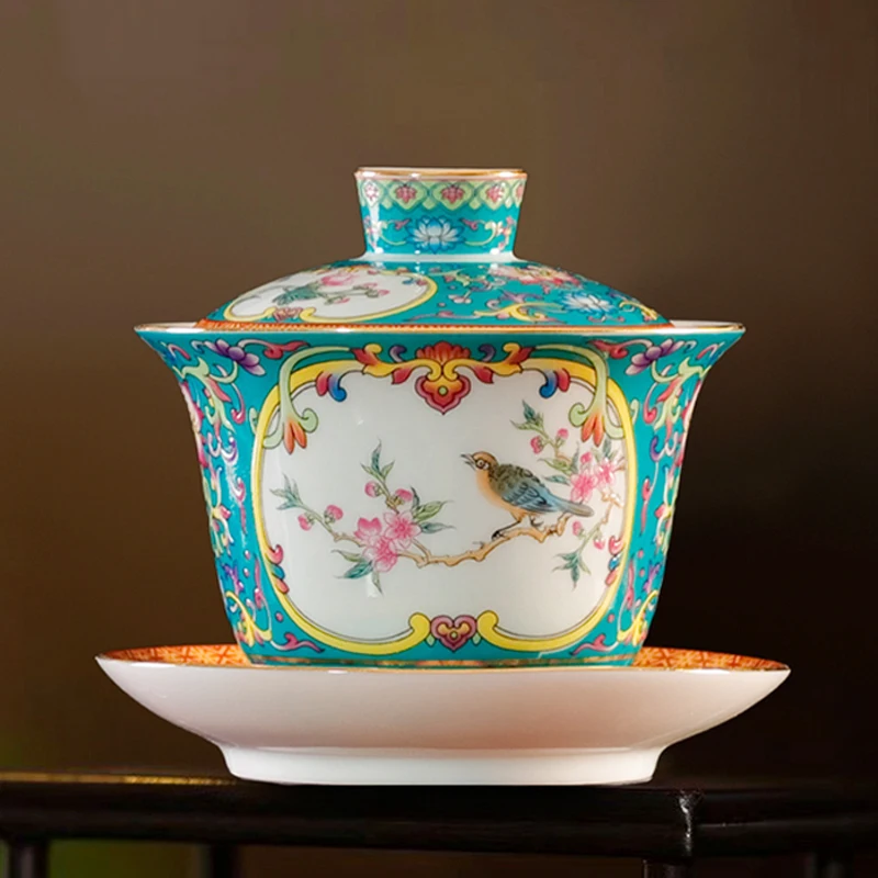 220ml Farmhouse Style Tea Tureen Ceramic Porcelain Gaiwan Exquisite Tea Bowl Chinese Kung Fu Tea Set Teaware Drinkware Decor Art
220ml Farmhouse Style Tea Tureen Ceramic Porcelain Gaiwan Exquisite Tea Bowl Chinese Kung Fu Tea Set Teaware Drinkware Decor Art