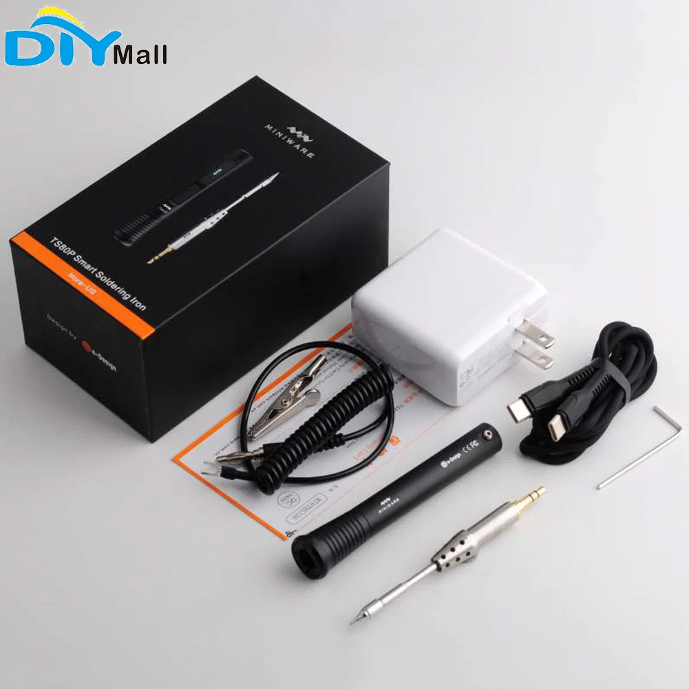 TS80P More 30W Soldering Iron Station OLED USB Type-C Programable Solder Iron Built-in STM32 Chip PD2.0/QC3.0 Standard Input
TS80P More 30W Soldering Iron Station OLED USB Type-C Programable Solder Iron Built-in STM32 Chip PD2.0/QC3.0 Standard Input