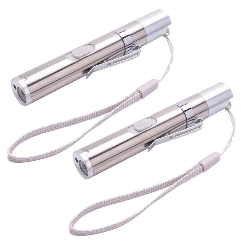 2X USB Rechargeable LED Flashlight High Quality Powerful Mini LED Torch Pen Design Hanging Flash Light with Metal Clip 
2X USB Rechargeable LED Flashlight High Quality Powerful Mini LED Torch Pen Design Hanging Flash Light with Metal Clip