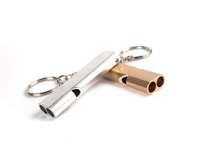 4pcs Aluminum Alloy Whistle 2 Holes High Frequency Outdoor Survival Whistle Training Whistle Outdoor EDC Tools Whistle Keychain
4pcs Aluminum Alloy Whistle 2 Holes High Frequency Outdoor Survival Whistle Training Whistle Outdoor EDC Tools Whistle Keychain
