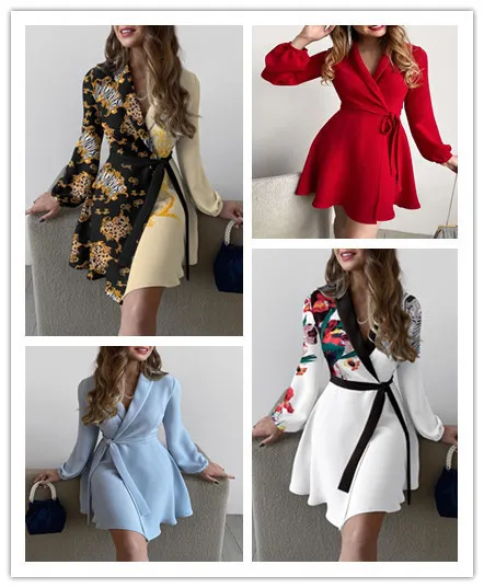 2021 European, American and Amazon Independent Station Cross-border Autumn New Flower Print Lapel Long Sleeve Dress
2021 European, American and Amazon Independent Station Cross-border Autumn New Flower Print Lapel Long Sleeve Dress
