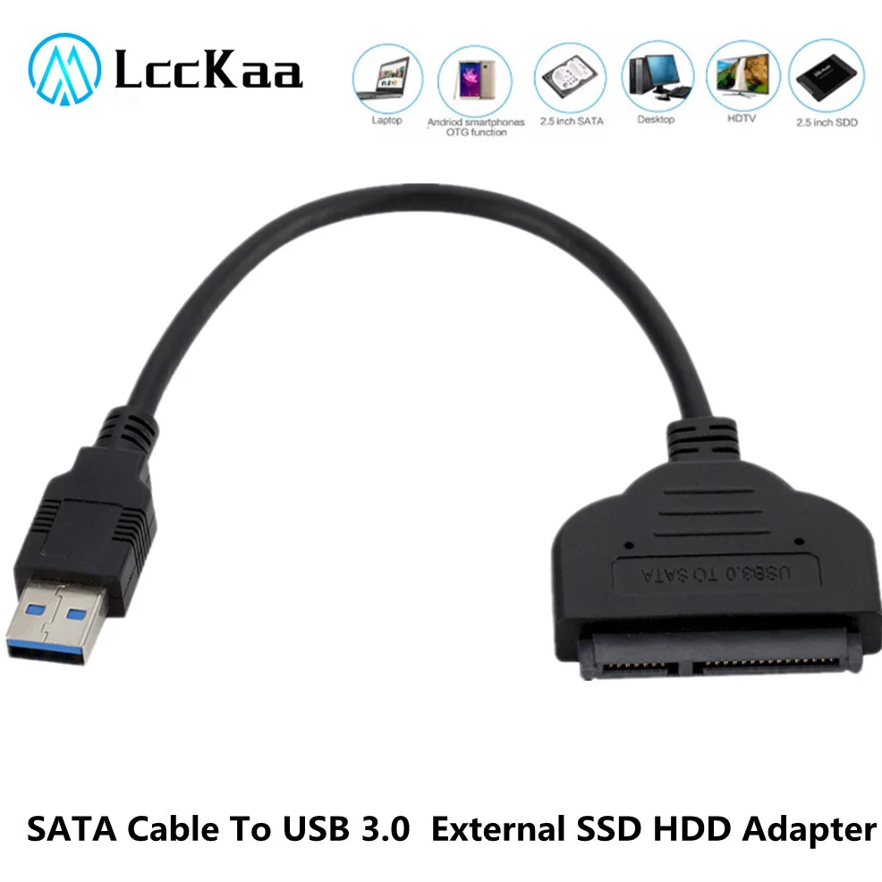 LccKaa SATA to USB 3.0 Adapter USB 3.0 to SATA Cable 5Gbps High Speed Data Transmission For 2.5 Inch HDD Hard Drive SATA Adapter
LccKaa SATA to USB 3.0 Adapter USB 3.0 to SATA Cable 5Gbps High Speed Data Transmission For 2.5 Inch HDD Hard Drive SATA Adapter