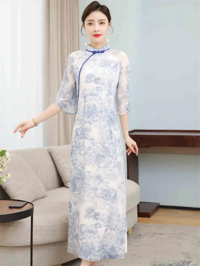 2021 New Spring Summer Women Cheongsam Chinese Dress Vintage Printed Dresses Traditional Ladies Floral Elegant Dress aq029
2021 New Spring Summer Women Cheongsam Chinese Dress Vintage Printed Dresses Traditional Ladies Floral Elegant Dress aq029