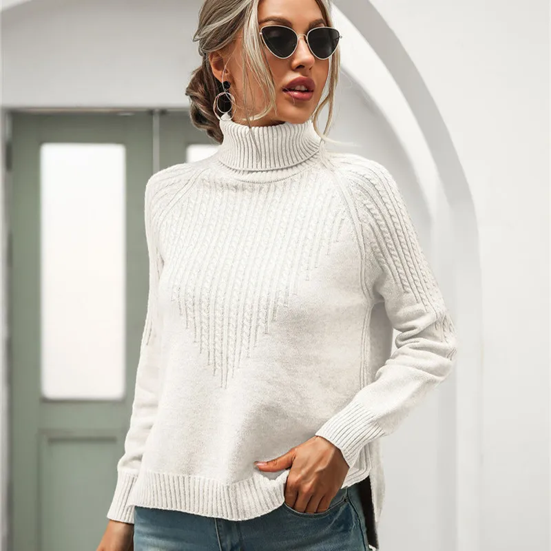 Winter Fashion Women Knitted Sweater 2020 Casual Turtleneck Long Sleeves Loose Warm Sweater 
Winter Fashion Women Knitted Sweater 2020 Casual Turtleneck Long Sleeves Loose Warm Sweater