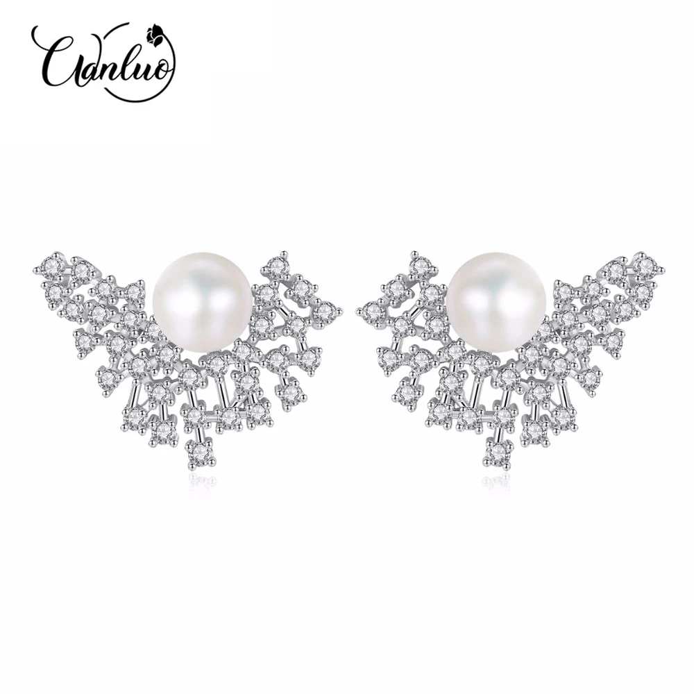 WANLUO Real Natural Pearls Jewelry Earrings,Elegant 925 Sterling Silver Women Stud Zircon Earring,High Luster Pearl Gold Color
WANLUO Real Natural Pearls Jewelry Earrings,Elegant 925 Sterling Silver Women Stud Zircon Earring,High Luster Pearl Gold Color