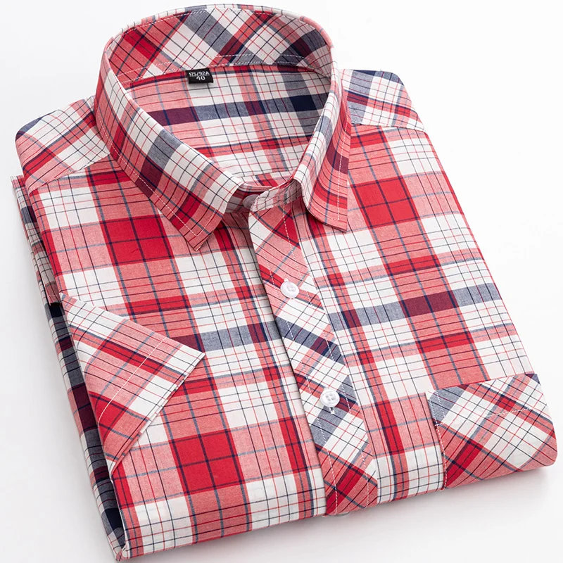 New Shirts for Men Summer Short Sleeve Plaid Top Blouse Korean Style Regular Fit Plus Size Cotton Casual Business Dress Shirt
New Shirts for Men Summer Short Sleeve Plaid Top Blouse Korean Style Regular Fit Plus Size Cotton Casual Business Dress Shirt
