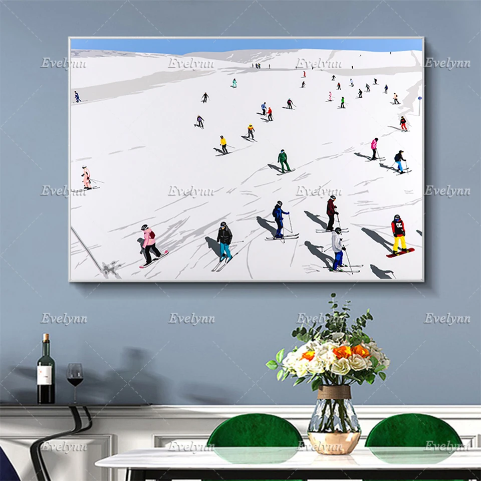 Ski People. Fine Art Retro Posters. Home Decor Canvas Wall Art Prints Living Room Decoration Unique Gift
Ski People. Fine Art Retro Posters. Home Decor Canvas Wall Art Prints Living Room Decoration Unique Gift