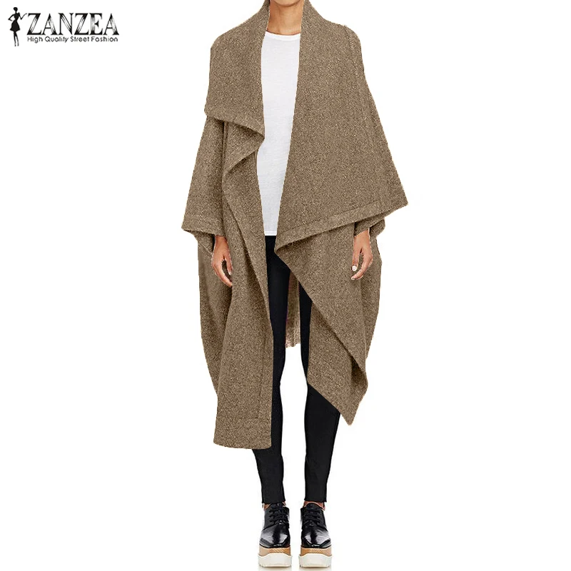 2022 ZANZEA Fashion Casual Long Trench Women's Coats Autumn Lapel Neck Cardigan Jackets Female Wool Cape Poncho Oversized Tops
2022 ZANZEA Fashion Casual Long Trench Women's Coats Autumn Lapel Neck Cardigan Jackets Female Wool Cape Poncho Oversized Tops
