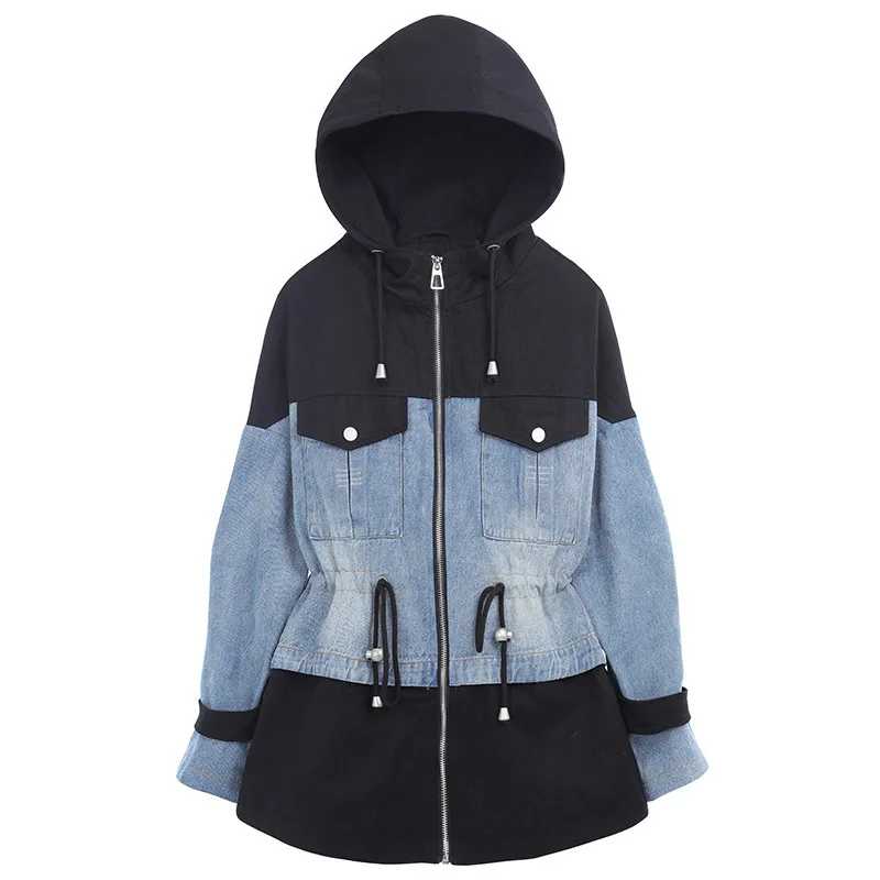Patchwork Single Breasted Autumn Jacket Women Fashion Loose Office Lady Denim Coat Women Jacket Oversized Coat Denim Jacket
Patchwork Single Breasted Autumn Jacket Women Fashion Loose Office Lady Denim Coat Women Jacket Oversized Coat Denim Jacket