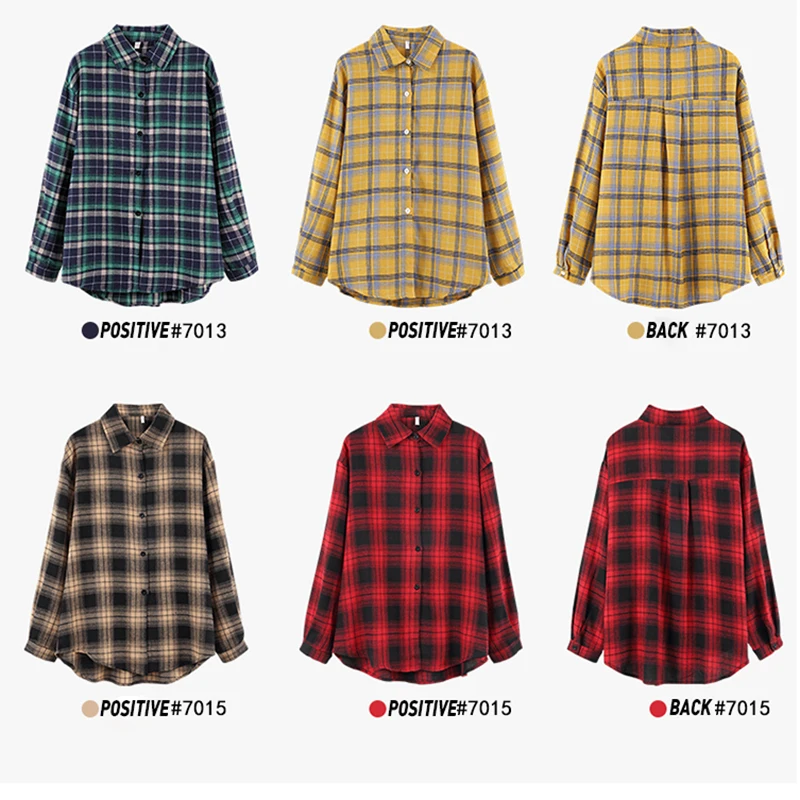 2020 Autumn Fashion Women Plaid Shirt Chic Blouse Long Sleeve Female Casual Print Shirts Loose Cotton Tops Blusas #80
2020 Autumn Fashion Women Plaid Shirt Chic Blouse Long Sleeve Female Casual Print Shirts Loose Cotton Tops Blusas #80
