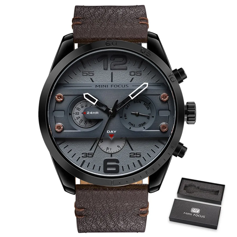 Fashion 3ATM Water-Proof Quartz Men Watch Genuine Leather Sports Military Style Chronograph Man Casual Wristwatch + B
Fashion 3ATM Water-Proof Quartz Men Watch Genuine Leather Sports Military Style Chronograph Man Casual Wristwatch + B