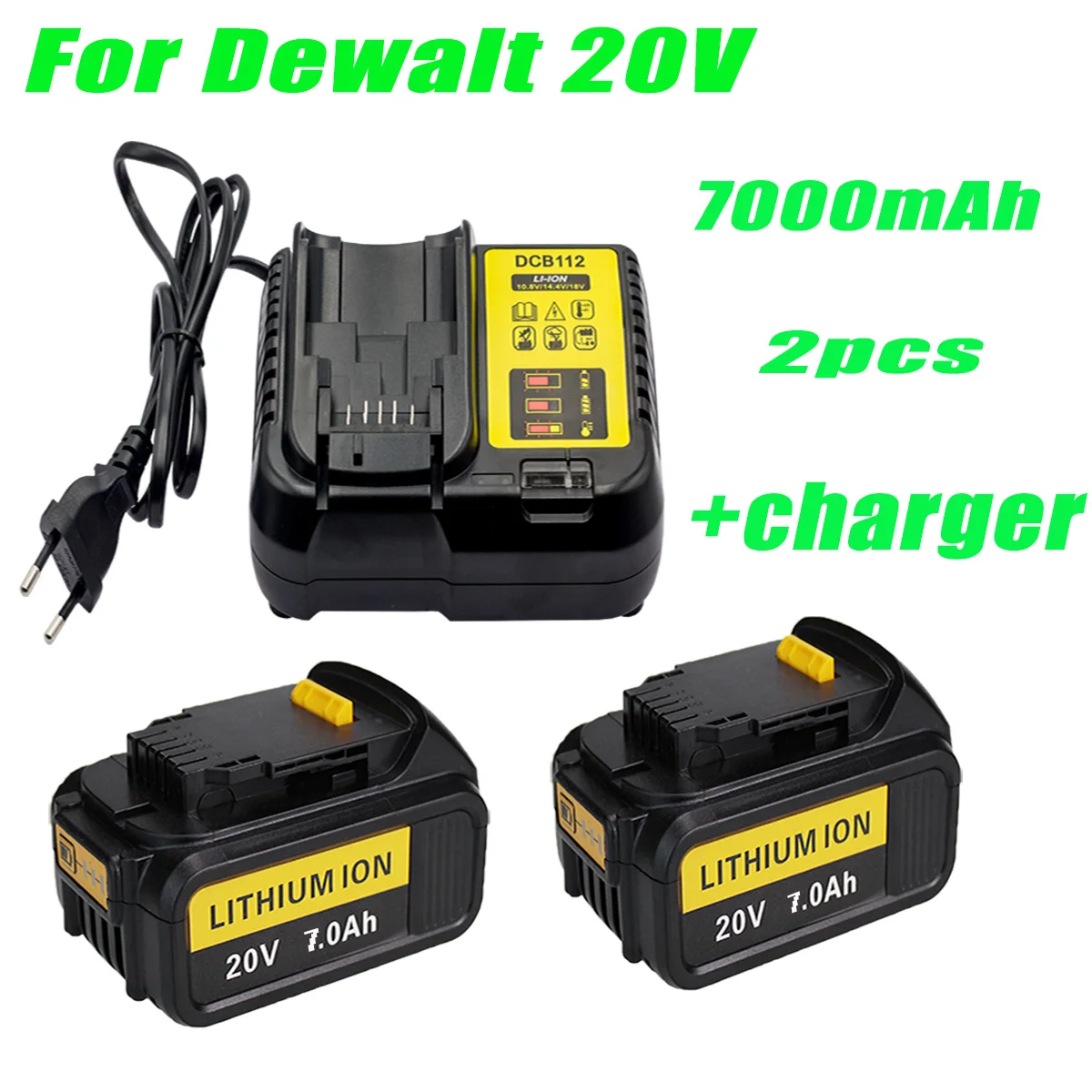 Replace DEWALT Power Tool 20V Battery 7000mAh Compatible with DCB181 DCB183 DCB184 DCB185 DCB180 and MAX XRD Series
Replace DEWALT Power Tool 20V Battery 7000mAh Compatible with DCB181 DCB183 DCB184 DCB185 DCB180 and MAX XRD Series