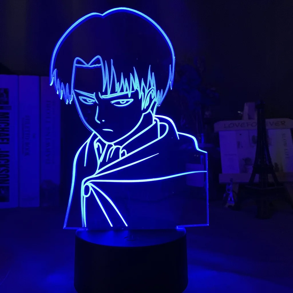 Captain Levi Ackerman Figure Led Night Light for Kids Child Bedroom Decor Nightlight Colorful Table Lamp Attack on Titan Gift 
Captain Levi Ackerman Figure Led Night Light for Kids Child Bedroom Decor Nightlight Colorful Table Lamp Attack on Titan Gift