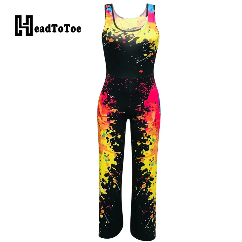 Graffiti Print Casual Romper Women Tank Sleeve Sleeveless O-neck Straight Jumpsuit Women
Graffiti Print Casual Romper Women Tank Sleeve Sleeveless O-neck Straight Jumpsuit Women