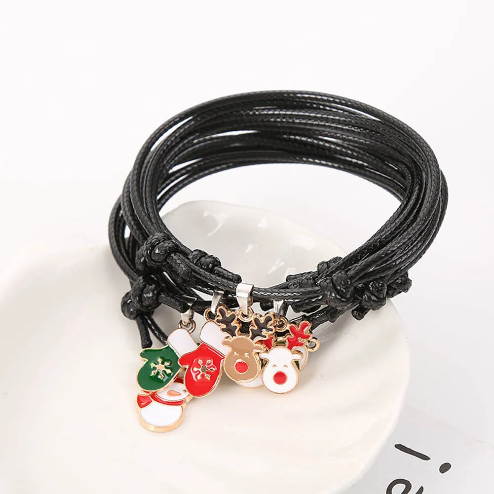 2PCs/Set Elk Gloves Snowman Bracelets for Women and Men Couple Bracelet Adjustable Rope Chain Bracelets Christmas Gifts
2PCs/Set Elk Gloves Snowman Bracelets for Women and Men Couple Bracelet Adjustable Rope Chain Bracelets Christmas Gifts