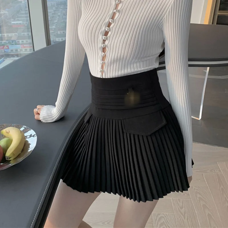 GALCAUR White Casual Skirt For Women High Waist Minimalist Ruched Solid Mini Skirts Female 2021 Fashion New Clothes Summer Style
GALCAUR White Casual Skirt For Women High Waist Minimalist Ruched Solid Mini Skirts Female 2021 Fashion New Clothes Summer Style
