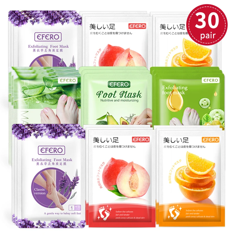 EFERO 30pack Feet Mask Peeling Socks for Pedicure Foot Mask for Legs Whitening Exfoliating Foot Patch Avocado/Lavender/Orange
EFERO 30pack Feet Mask Peeling Socks for Pedicure Foot Mask for Legs Whitening Exfoliating Foot Patch Avocado/Lavender/Orange