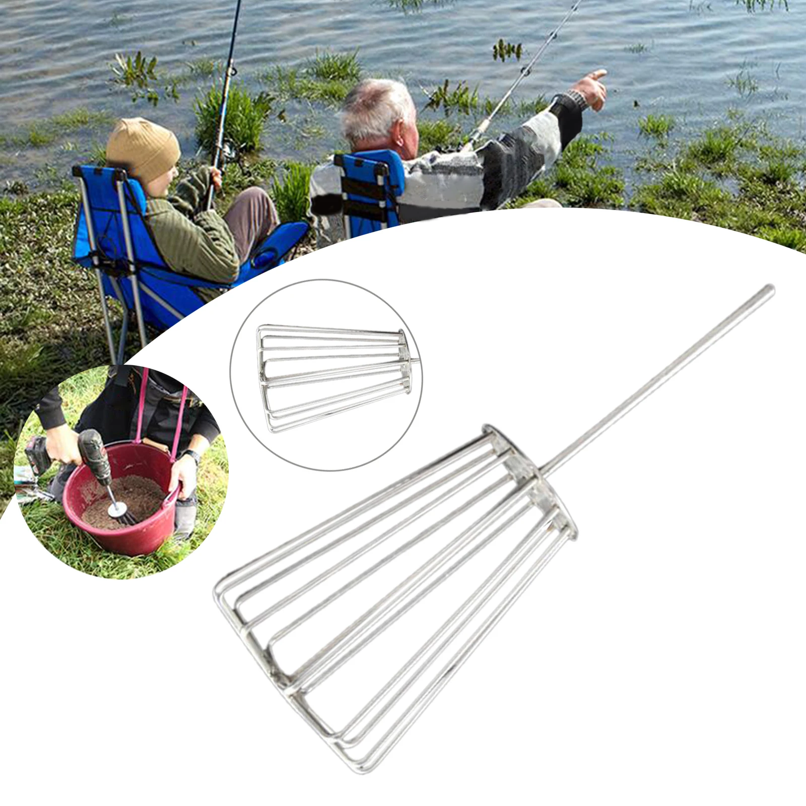 Groundbait Mixer Fishing Carp Fishing Lures Whisk Angler Equipment Tools
Groundbait Mixer Fishing Carp Fishing Lures Whisk Angler Equipment Tools