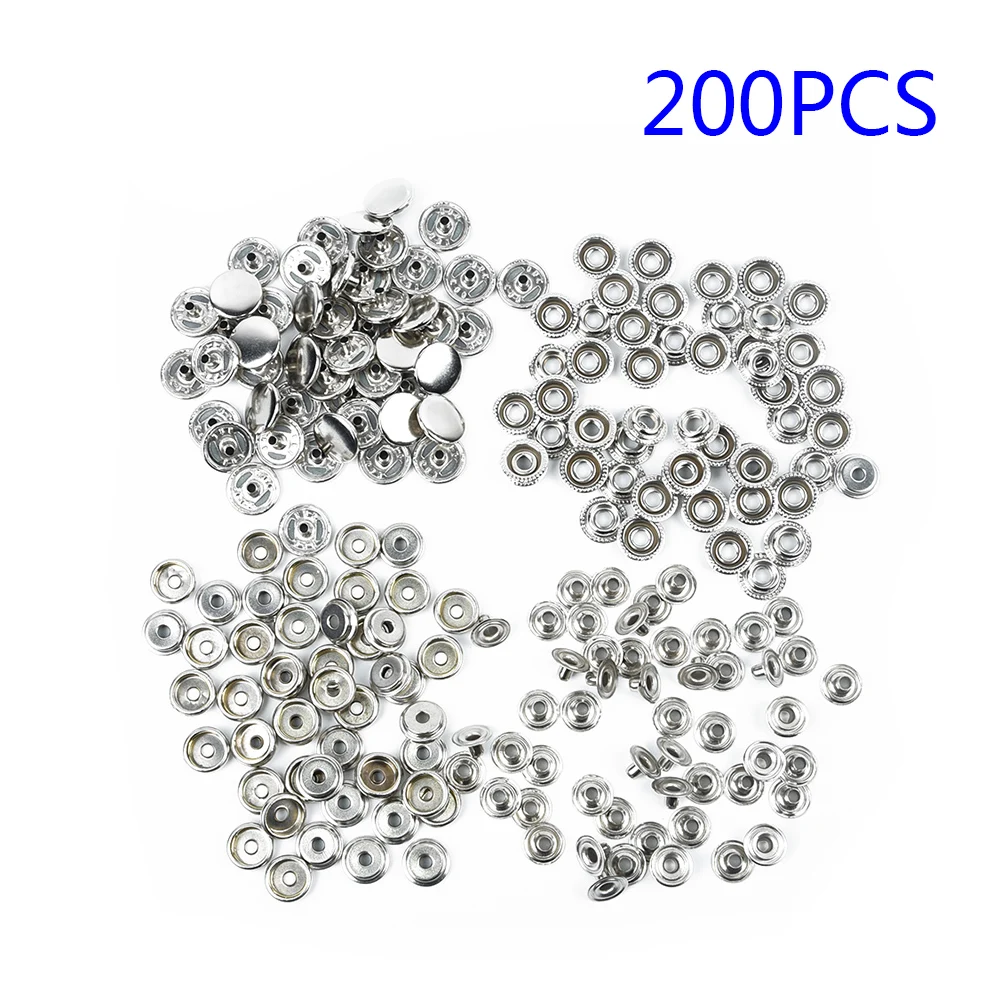 200Piece Stainless Steel Socket Fastener Snap Press Stud Button For Marine Boat Canvas Sewing Leather Craft Push Silver Buttons
200Piece Stainless Steel Socket Fastener Snap Press Stud Button For Marine Boat Canvas Sewing Leather Craft Push Silver Buttons
