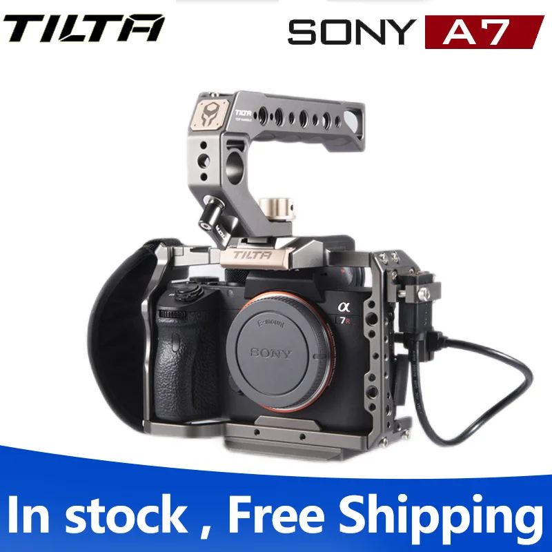Tilta A7 A9 приглушенной видеосъемки iii Полная Клетка TA-T17-A-G для Sony A7III A7R3 A7M3 из футляра