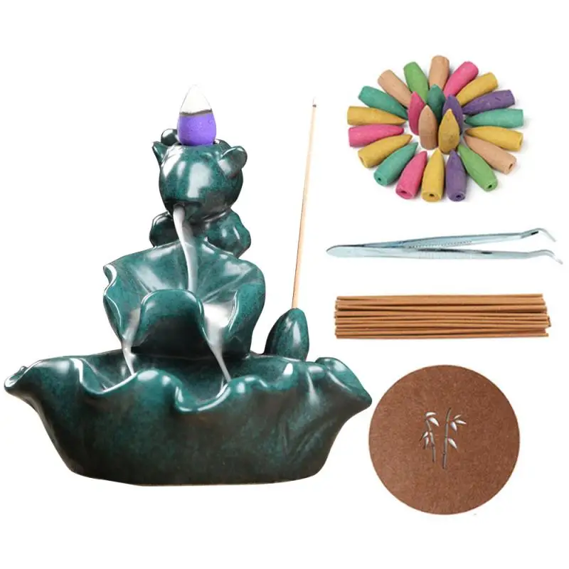 20 Pcs Cones Backflow Incense Burner Waterfall Ceramic Smoke Censer Handicraft Incense Holder Desk Home Decor Teahouse Ornament
20 Pcs Cones Backflow Incense Burner Waterfall Ceramic Smoke Censer Handicraft Incense Holder Desk Home Decor Teahouse Ornament