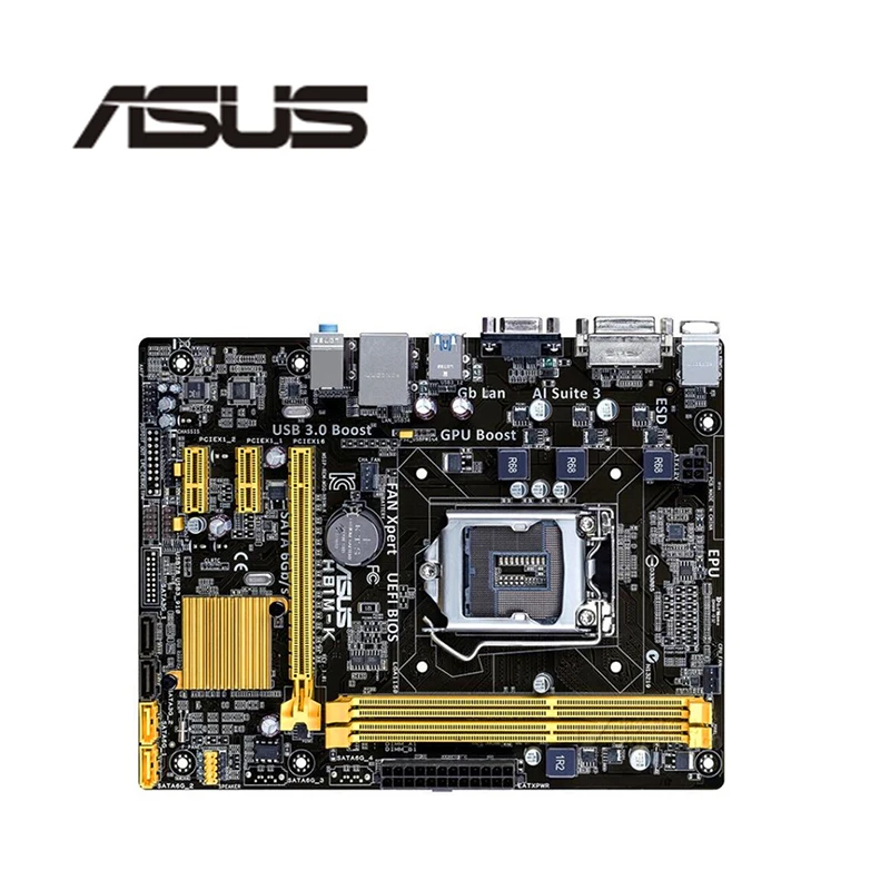 Для Asus H81M K материнская плата H81 LGA 1150 LGA1150 для Core i7 i5 i3 DDR3 SATA3 USB3.0 Оригинал