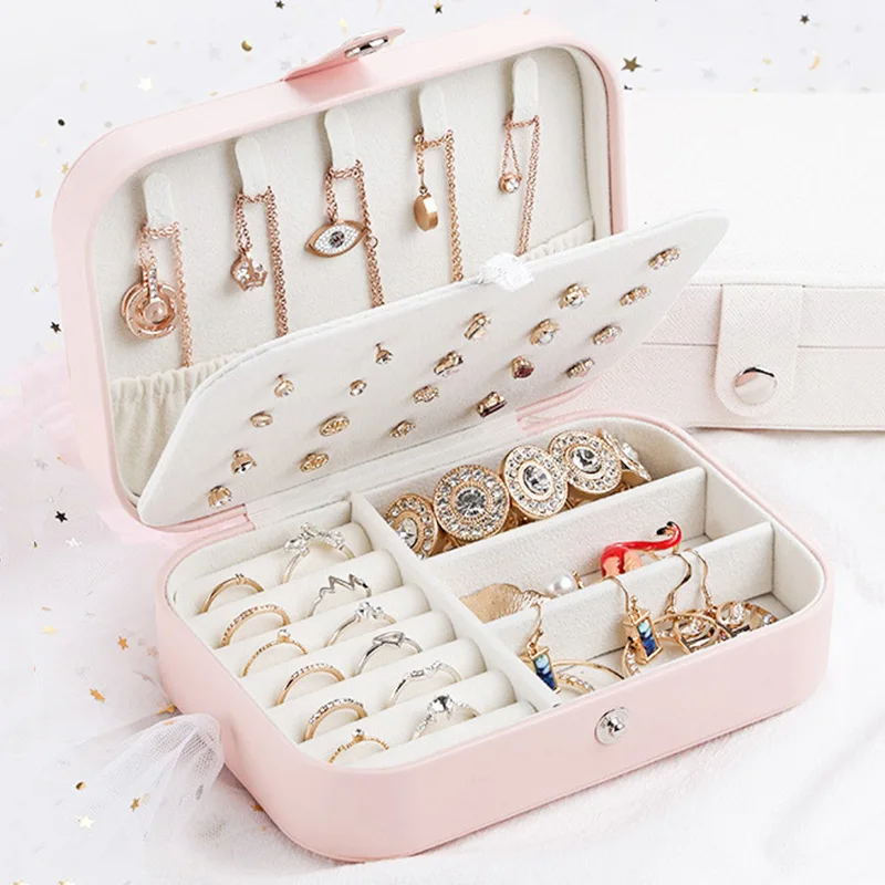 Portable Jewelry Box Organizer PU Leather Jewellery Ring Earring Boxes Packaging Storage Display Case Organizer for Home Travel
Portable Jewelry Box Organizer PU Leather Jewellery Ring Earring Boxes Packaging Storage Display Case Organizer for Home Travel