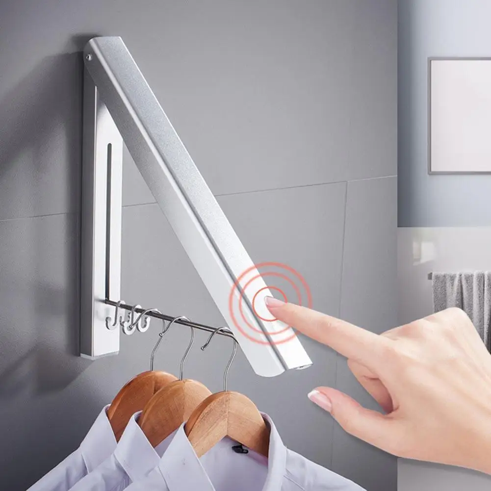Wall-mounted Foldable Drying Rack Retractable Aluminum Alloy Clothes Hanger Perforated Balcony Bathroom Invisible Drying
Wall-mounted Foldable Drying Rack Retractable Aluminum Alloy Clothes Hanger Perforated Balcony Bathroom Invisible Drying