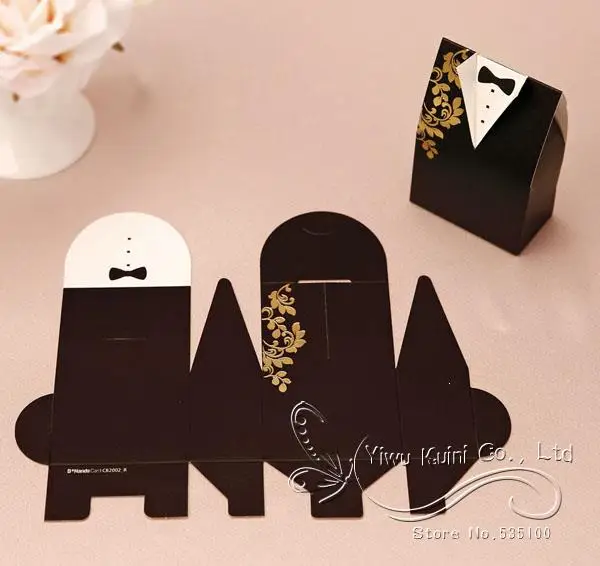 100Pc/Lot Bride and Groom Wedding Candy Box Gift Box For Wedding Party Gift Candy Holder Bags Dress and Tuxedo Design
100Pc/Lot Bride and Groom Wedding Candy Box Gift Box For Wedding Party Gift Candy Holder Bags Dress and Tuxedo Design