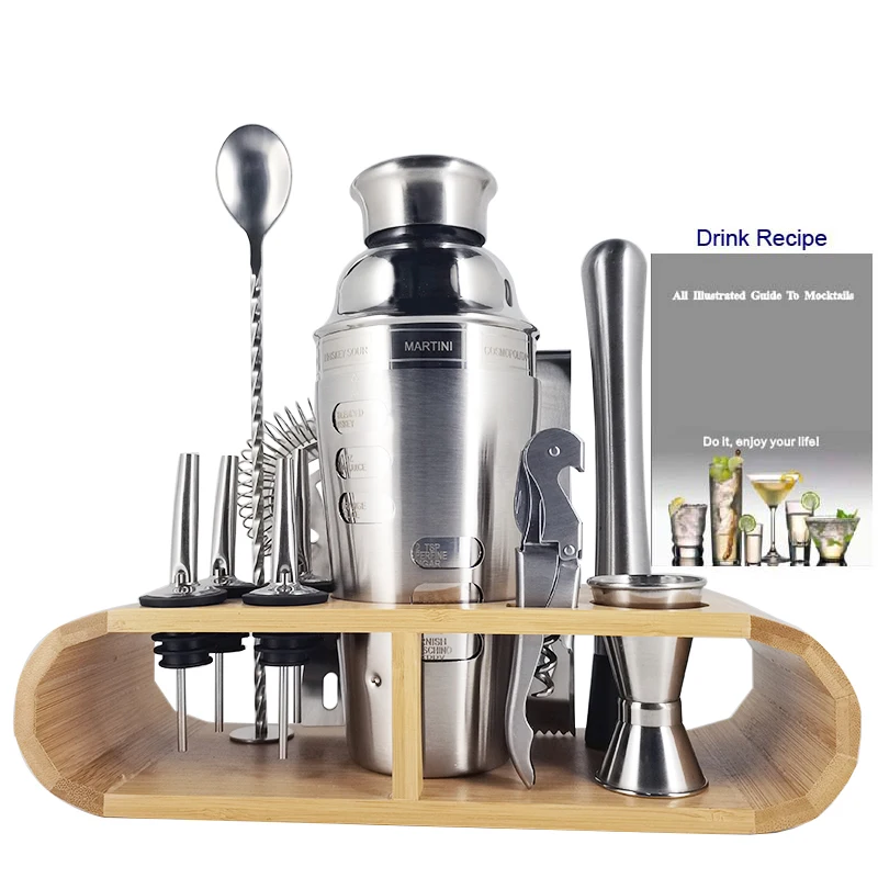 1-12 Pcs Boston Cocktail Shaker Bar Tools Set Barware Bartender Shakers Kit Jigger Mixer Muddler Pourer Spoon with Bamboo Stand
1-12 Pcs Boston Cocktail Shaker Bar Tools Set Barware Bartender Shakers Kit Jigger Mixer Muddler Pourer Spoon with Bamboo Stand