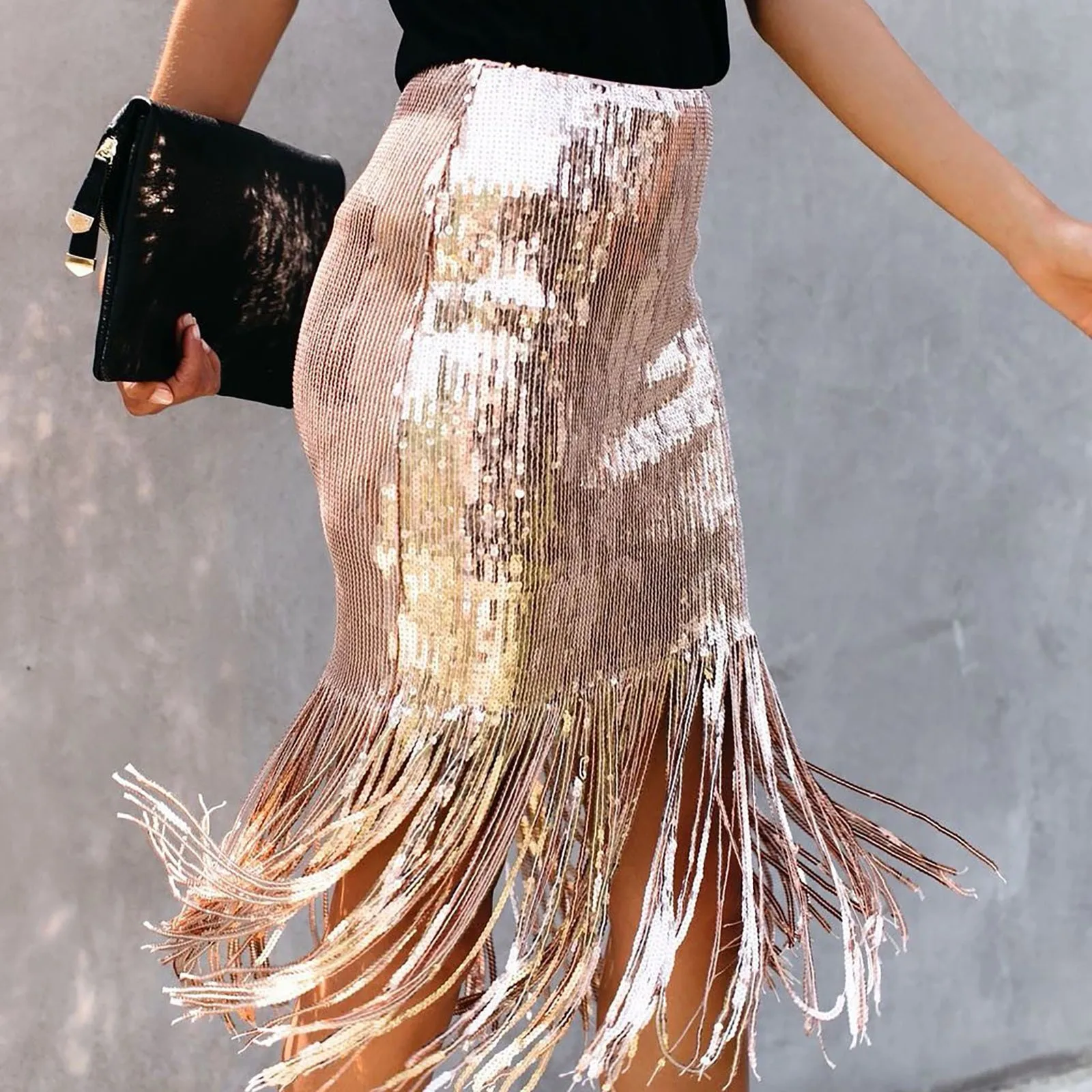 Women Tassel Fringe Sequin Skirts Summer Beach Short Sequin Belly Dancer Costume Taed Skirts Sexy High Waist Mini Skirts
Women Tassel Fringe Sequin Skirts Summer Beach Short Sequin Belly Dancer Costume Taed Skirts Sexy High Waist Mini Skirts
