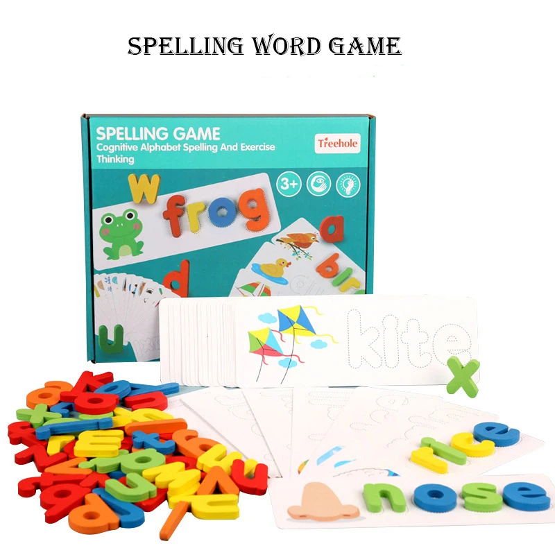 Children Wooden 26 English Letters Spell Word Game Puzzle Toy Early Education Cognitive English Practice Card Matching
Children Wooden 26 English Letters Spell Word Game Puzzle Toy Early Education Cognitive English Practice Card Matching